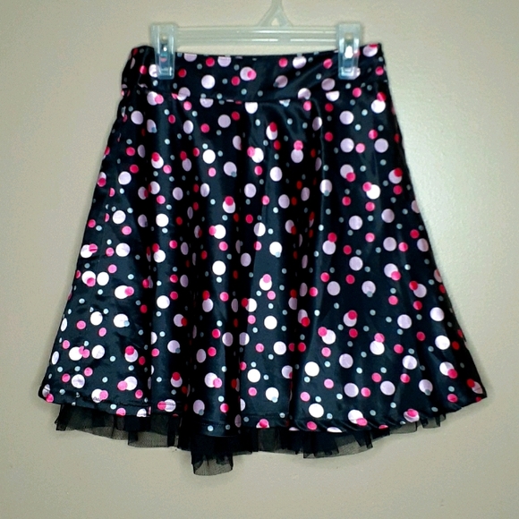 Size 10 Polka Dot Skirt with Tulle Trim - Picture 1 of 4